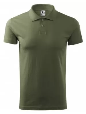 Herren-T-Shirt mit Kragen MALFINI SINGLE J. 202 KHAKI