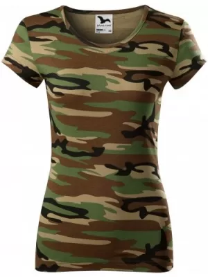 Damen-T-Shirt MALFINI CAMO PURE 122 TARNBRAUN