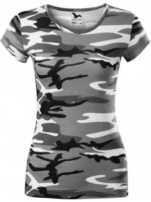 Damen-T-Shirt MALFINI CAMO PURE 122 TARNGRAU