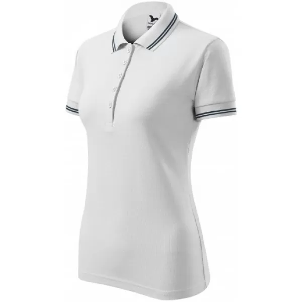 Damen-T-Shirt mit Kragen MALFINI URBAN 220 WEIß 