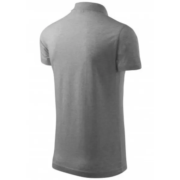  Herren-T-Shirt mit Kragen MALFINI SINGLE J. 202 DUNKELGRAUE HIGHLIGHTS 