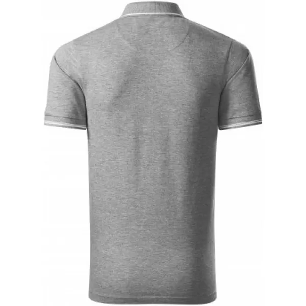  Herren-T-Shirt mit Kragen MALFINI PREMIUM PERFECTION PLAIN 251 DUNKELGRAUE HIGHLIGHTS 