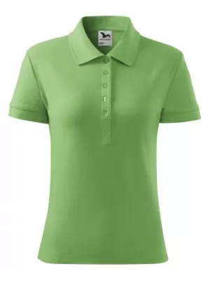 Damen-T-Shirt mit Kragen MALFINI COTTON 213 GRASGRÜN