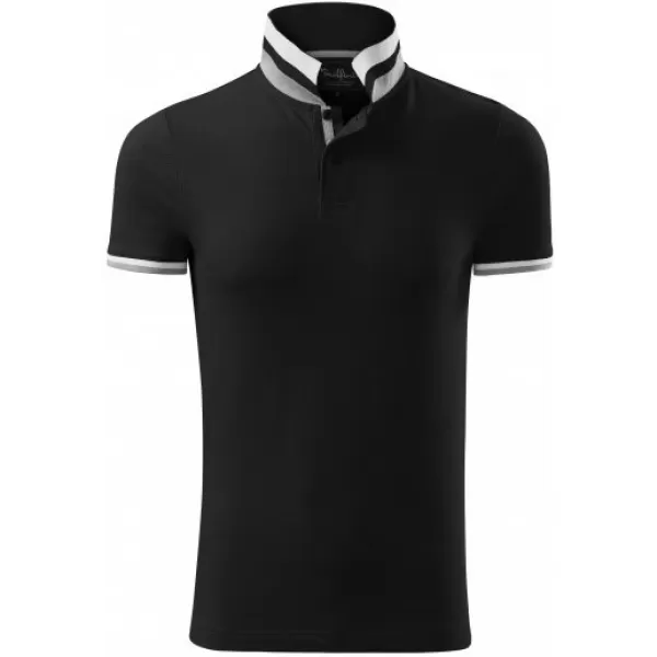  Herren-T-Shirt mit Kragen MALFINI PREMIUM COLLAR UP 256 SCHWARZ 