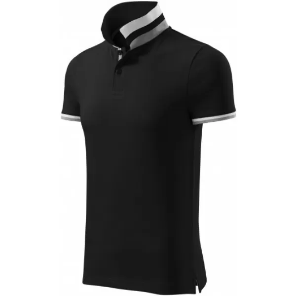  Herren-T-Shirt mit Kragen MALFINI PREMIUM COLLAR UP 256 SCHWARZ 