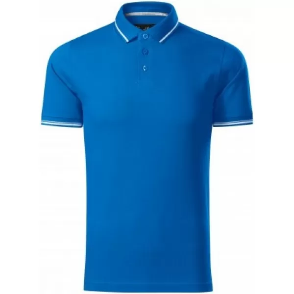  Herren-T-Shirt mit Kragen MALFINI PREMIUM PERFECTION PLAIN 251 SCHNORCHEL BLAU 
