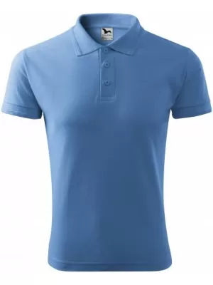 Herren-T-Shirt mit Kragen MALFINI PIQUE POLO 203 HIMMELBLAU