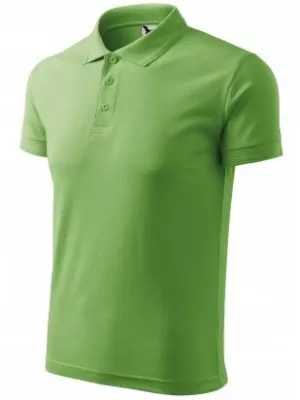 Herren-T-Shirt mit Kragen MALFINI PIQUE POLO 203 GRASGRÜN