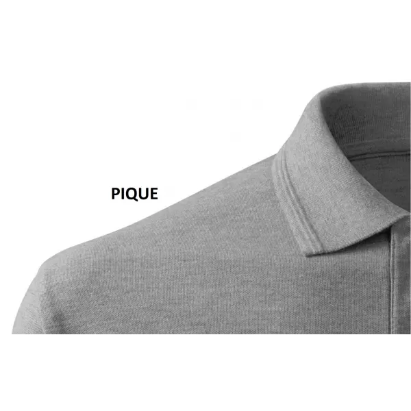  Herren-T-Shirt mit Kragen MALFINI PIQUE POLO 203 DUNKELGRAUE HIGHLIGHTS 