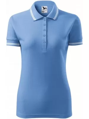 Damen-T-Shirt mit Kragen MALFINI URBAN 220 HIMMELBLAU