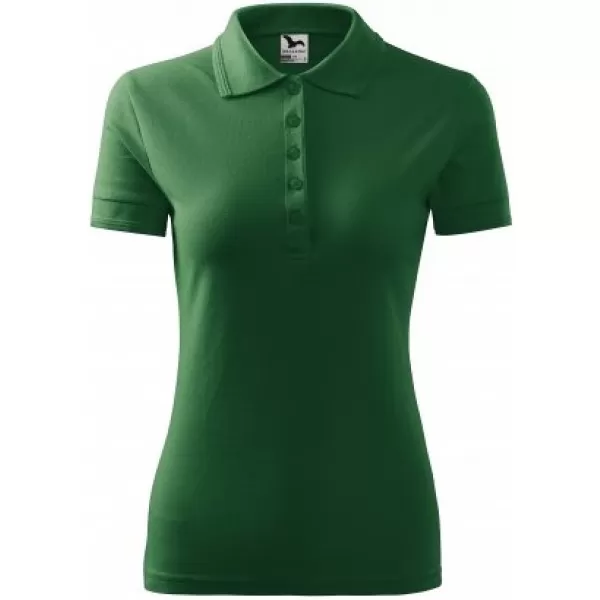  Damen-T-Shirt mit Kragen MALFINI PIQUE POLO 210 FLASCHENGRÜN 