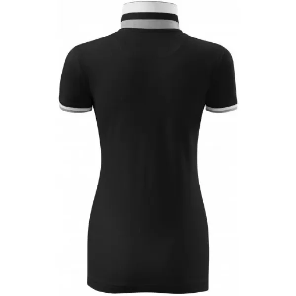  Damen-T-Shirt mit Kragen MALFINI PREMIUM COLLAR UP 257 SCHWARZ 