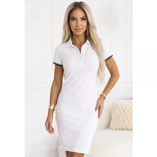  Damenkleid mit Kragen MALFINI PREMIUM DRESS UP 271 WEIß 