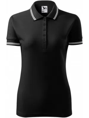 Damen-T-Shirt mit Kragen MALFINI URBAN 220 SCHWARZ