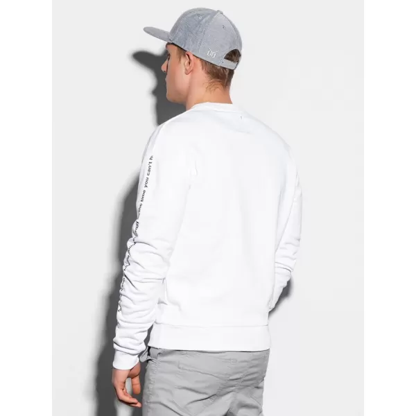 Herren Sweatshirt OMBRE AB1046 WEIß 