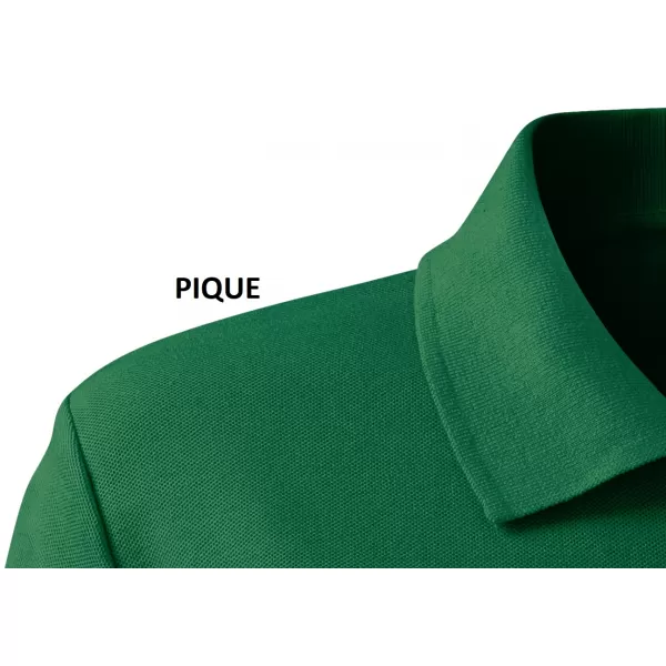  Herren-T-Shirt mit Kragen MALFINI HEAVY 215 FLASCHENGRÜN 