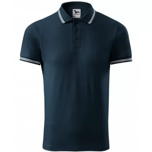  Herren-T-Shirt mit Kragen MALFINI URBAN 219 MARINEBLAU 