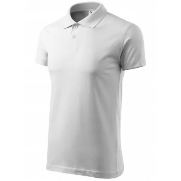  Herren-T-Shirt mit Kragen MALFINI SINGLE J. 202 WEIß 