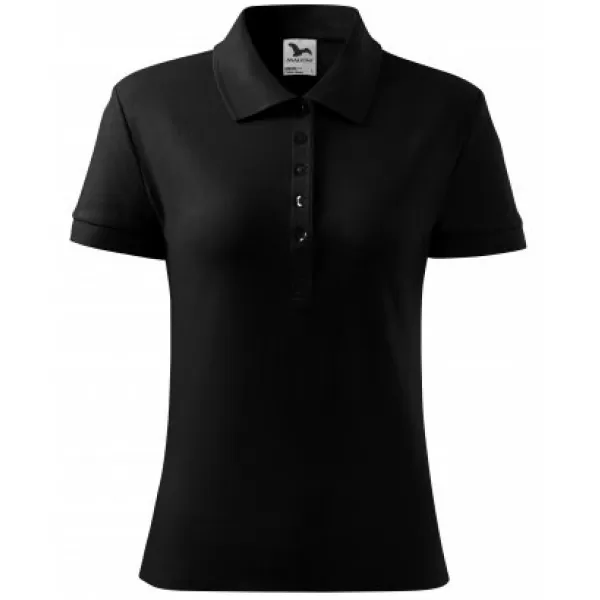  Damen-T-Shirt mit Kragen MALFINI HEAVY 216 SCHWARZ 