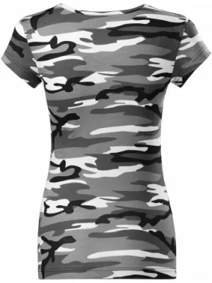 Damen-T-Shirt MALFINI CAMO PURE 122 TARNGRAU