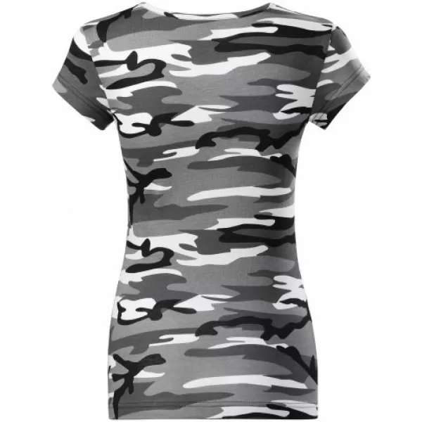  Damen-T-Shirt MALFINI CAMO PURE 122 TARNGRAU 