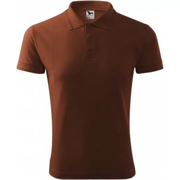 Herren-T-Shirt mit Kragen MALFINI PIQUE POLO 203 SCHOKOLADE 