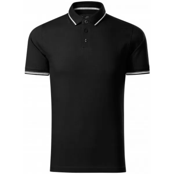  Herren-T-Shirt mit Kragen MALFINI PREMIUM PERFECTION PLAIN 251 SCHWARZ 