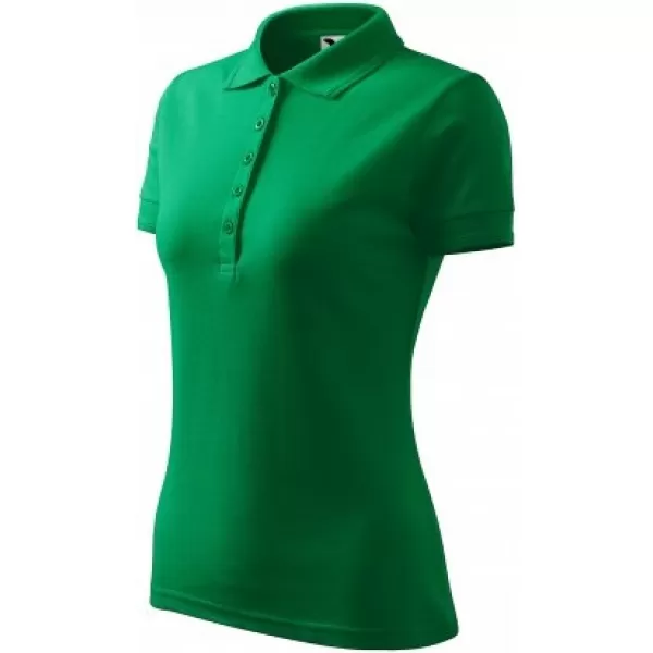  Damen-T-Shirt mit Kragen MALFINI PIQUE POLO 210 MITTELGRÜN 