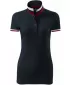 Damen-T-Shirt mit Kragen MALFINI PREMIUM COLLAR UP 257 DUNKLES MARINEBLAU