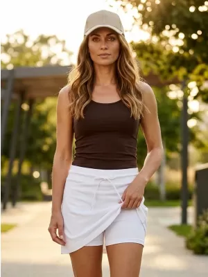 Damenrock mit Shorts MALFINI TWO IN ONE 604 WEIß