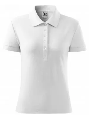 Damen-T-Shirt mit Kragen MALFINI COTTON 213 WEIß