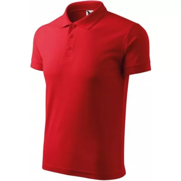  Herren-T-Shirt mit Kragen MALFINI PIQUE POLO 203 ROT 