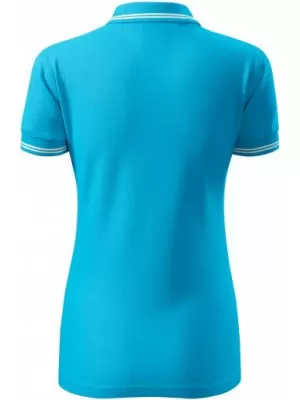 Damen-T-Shirt mit Kragen MALFINI URBAN 220 TÜRKIS