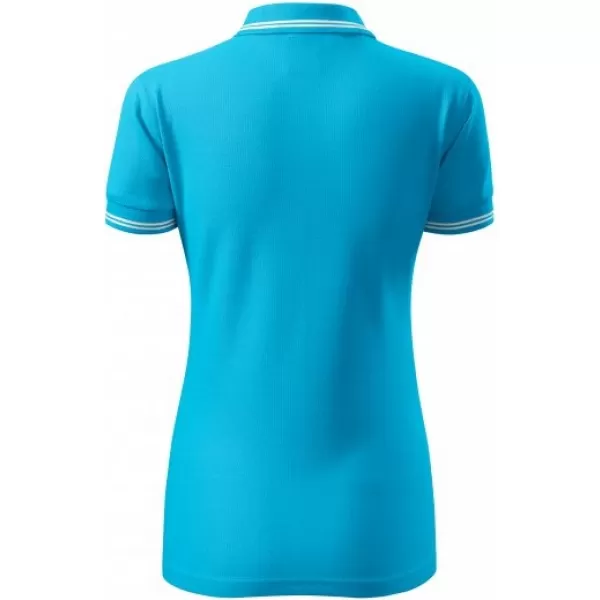  Damen-T-Shirt mit Kragen MALFINI URBAN 220 TÜRKIS 