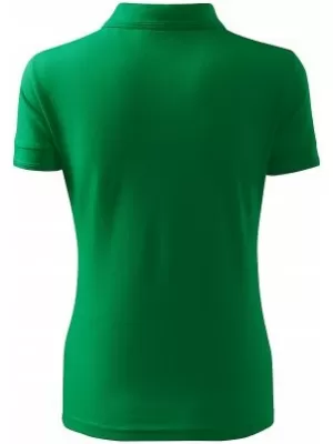 Damen-T-Shirt mit Kragen MALFINI PIQUE POLO 210 MITTELGRÜN