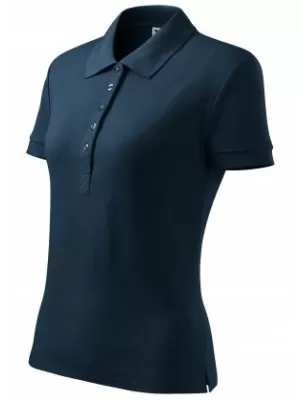 Damen-T-Shirt mit Kragen MALFINI HEAVY 216 MARINEBLAU