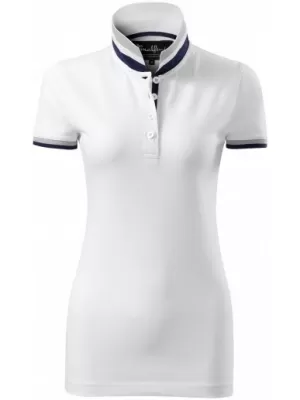 Damen-T-Shirt mit Kragen MALFINI PREMIUM COLLAR UP 257 WEIß