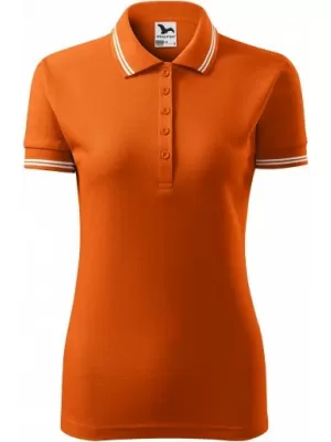 Damen-T-Shirt mit Kragen MALFINI URBAN 220 ORANGE