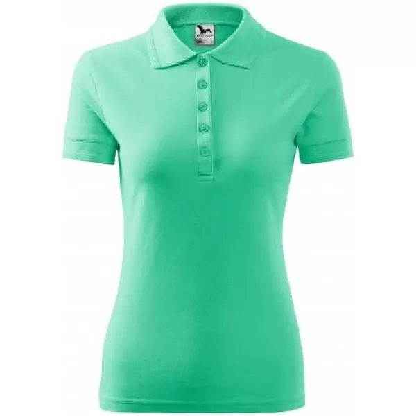  Damen-T-Shirt mit Kragen MALFINI PIQUE POLO 210 MINZE 