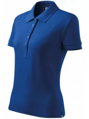Damen-T-Shirt mit Kragen MALFINI HEAVY 216 KÖNIGSBLAU