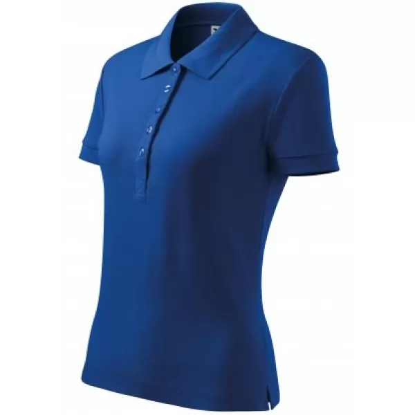  Damen-T-Shirt mit Kragen MALFINI HEAVY 216 KÖNIGSBLAU 