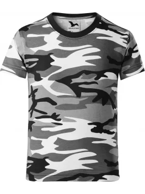 Kinder-T-Shirt MALFINI CAMOUFLAGE 149 TARNGRAU