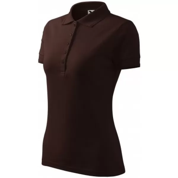  Damen-T-Shirt mit Kragen MALFINI PIQUE POLO 210 KAFFEE 