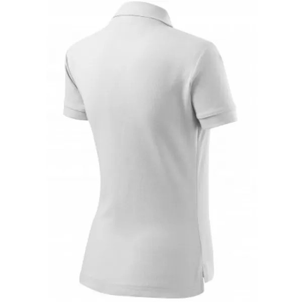  Damen-T-Shirt mit Kragen MALFINI COTTON 213 WEIß 