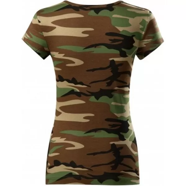  Damen-T-Shirt MALFINI CAMO PURE 122 TARNBRAUN 