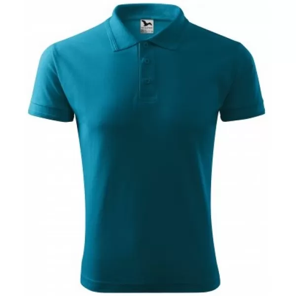  Herren-T-Shirt mit Kragen MALFINI PIQUE POLO 203 DUNKLES TÜRKIS 