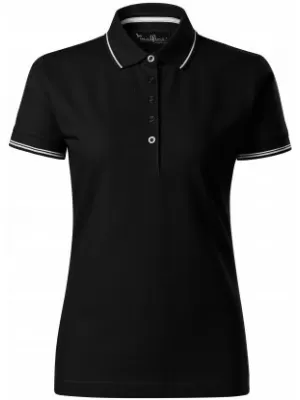 Damen-T-Shirt mit Kragen MALFINI PREMIUM PERFECTION PLAIN 253 SCHWARZ
