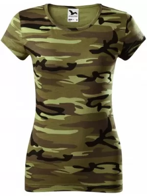 Damen-T-Shirt MALFINI CAMO PURE 122 TARNGRÜN