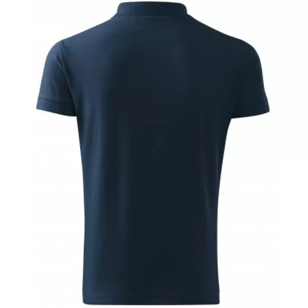  Herren-T-Shirt mit Kragen MALFINI HEAVY 215 MARINEBLAU 