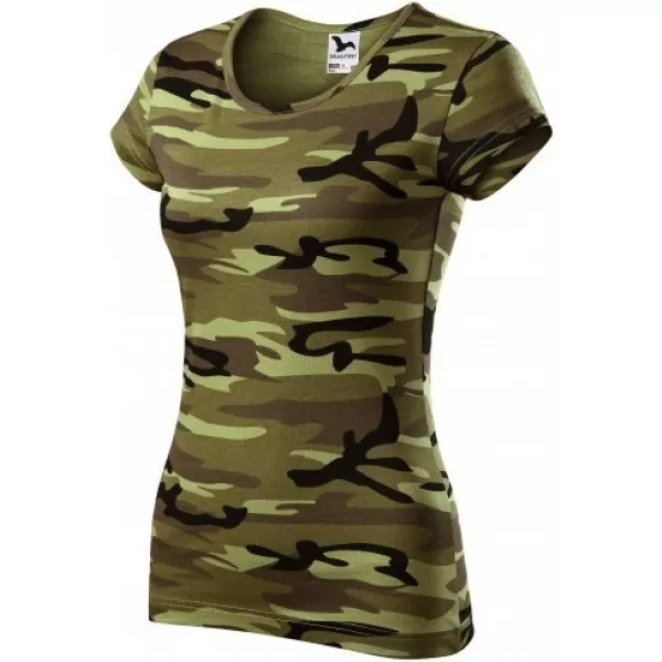  Damen-T-Shirt MALFINI CAMO PURE 122 TARNGRÜN 